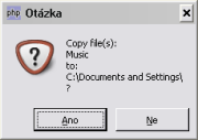 dialog kopírování